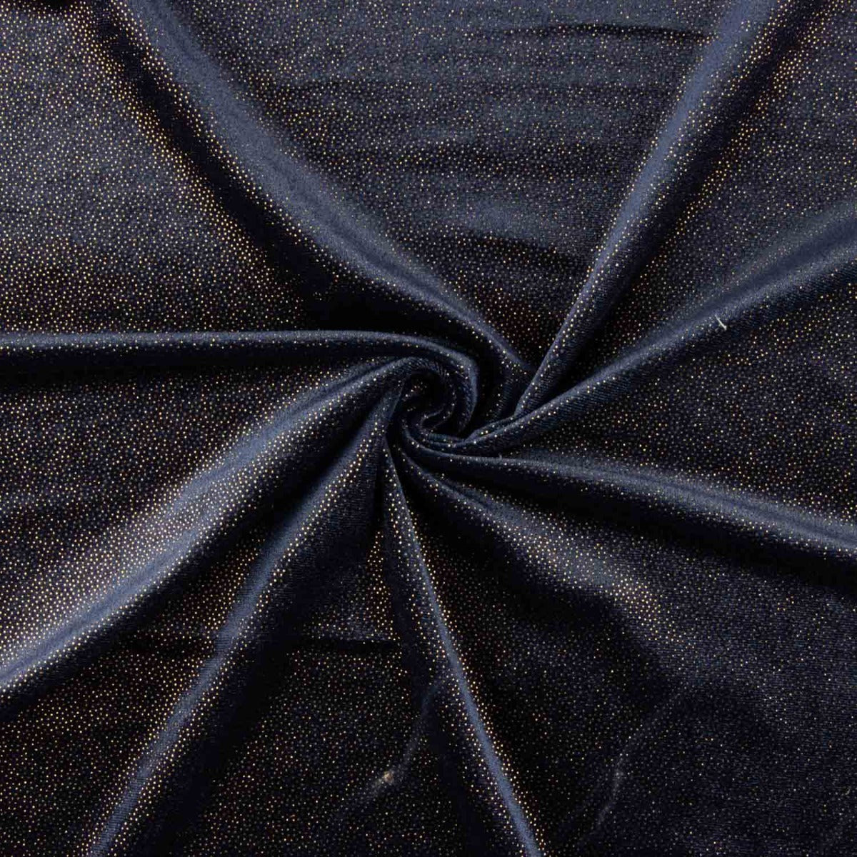 Velours stretch fantaisie bleu marine doré - Ribes y Casals