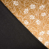 Velours Lycra Floral Bicolore Ocre - Ribes y Casals
