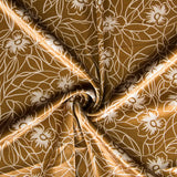 Velours Lycra Floral Bicolore Ocre - Ribes y Casals