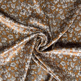 Velours Stretch Lycra Floral Ocre - Ribes y Casals