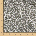 Velours Lycra Floral Kaki - Ribes y Casals