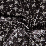 Velours Lycra Floral Noir - Ribes y Casals