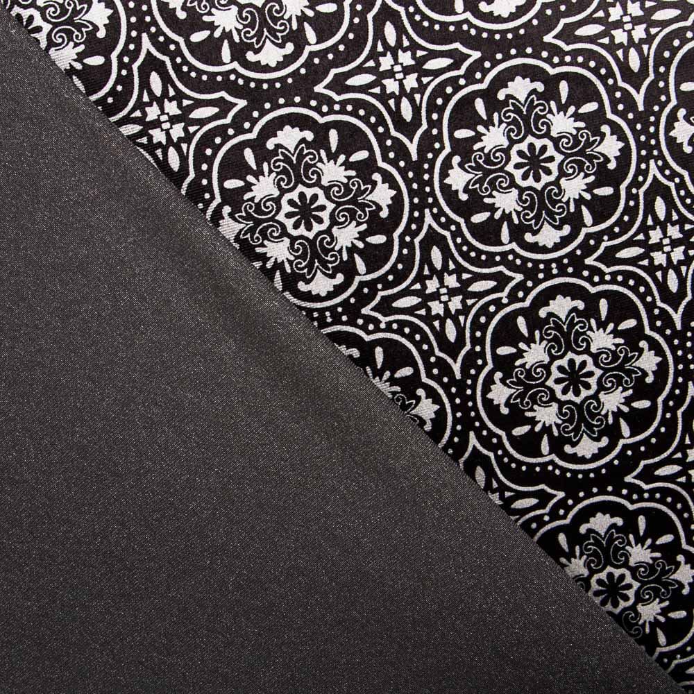 Velours Stretch Lycra Geo Negro - Ribes y Casals