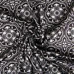 Velours Stretch Lycra Geo Negro - Ribes y Casals