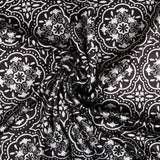 Velours Stretch Lycra Geo Negro - Ribes y Casals