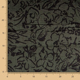 Velours Stretch Lycra Maxi Fleur Kaki - Ribes y Casals