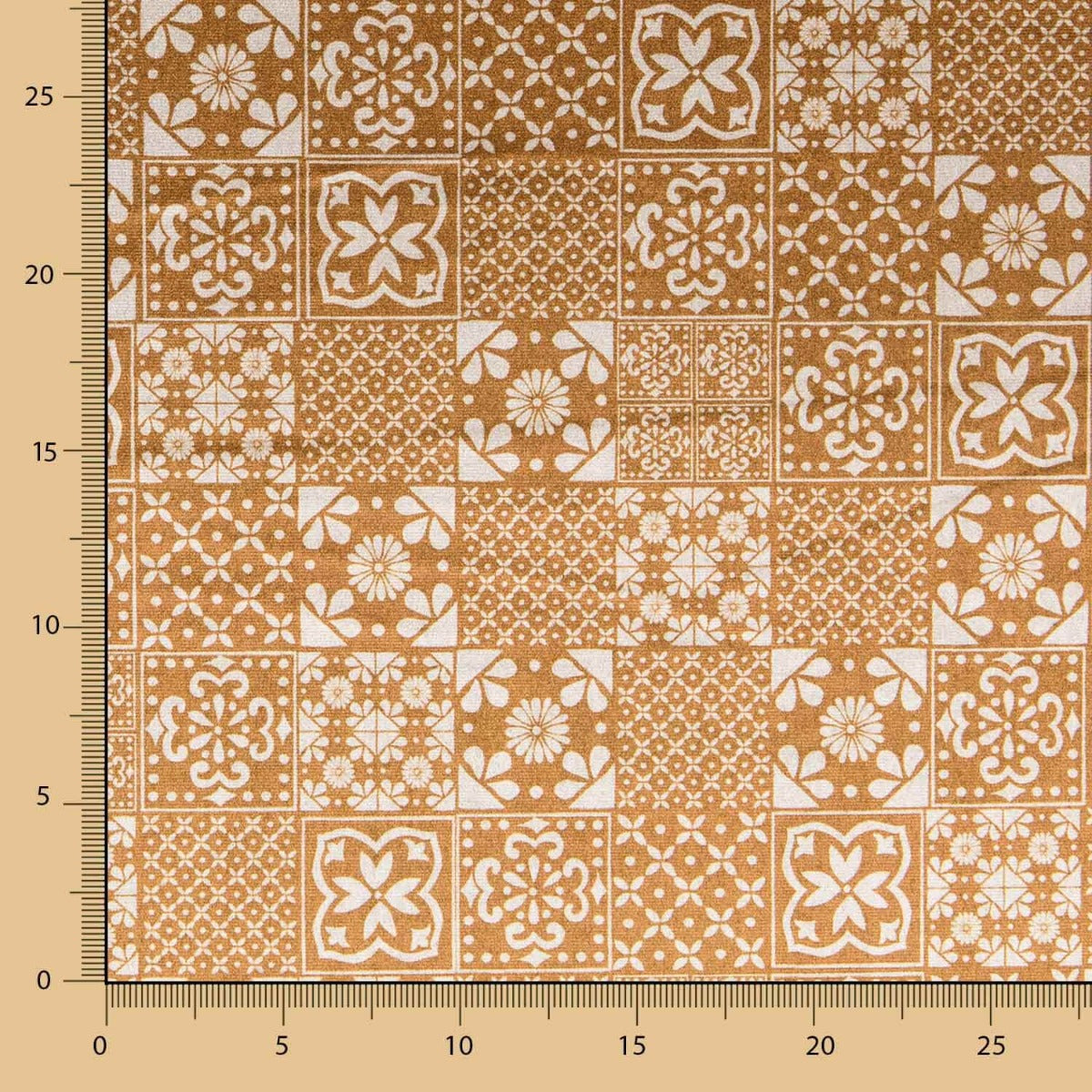 Velours Lycra Mosaïqueo Jaune - Ribes y Casals