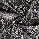 Velours Lycra Mosaïque Noir - Ribes y Casals