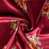 Velours Mode Fleurs Grenat - Ribes y Casals