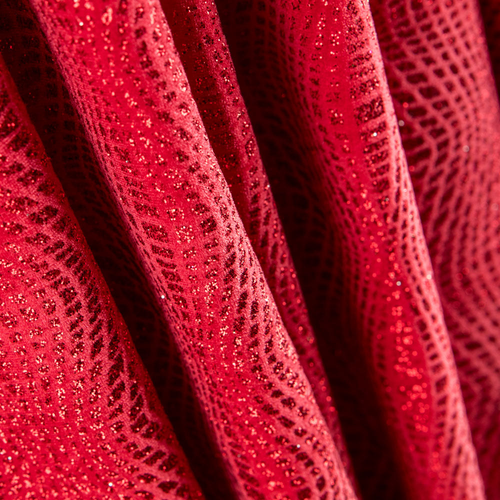 Velours Pailleté Rouge - Ribes y Casals