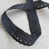 Bande Brodée Noire 25mm - Ribes y Casals