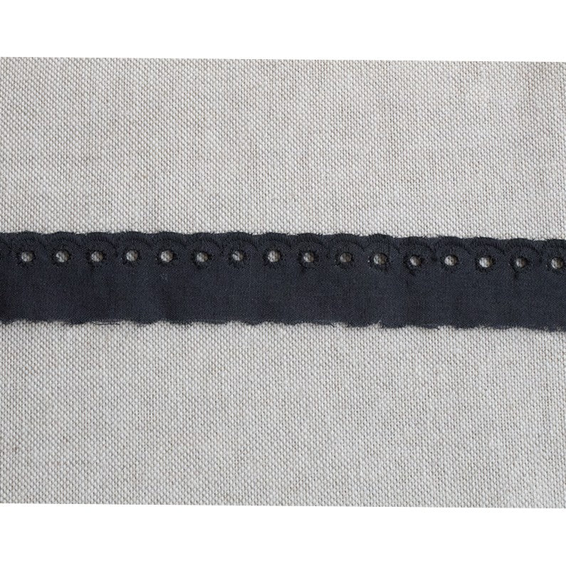 Bande Brodée Noire 25mm - Ribes y Casals