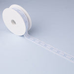 Bande Batiste Blanc Et Bleu 2,5cm - Ribes y Casals