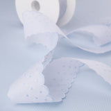 Bande Batiste Blanc Et Bleu 3cm - Ribes y Casals