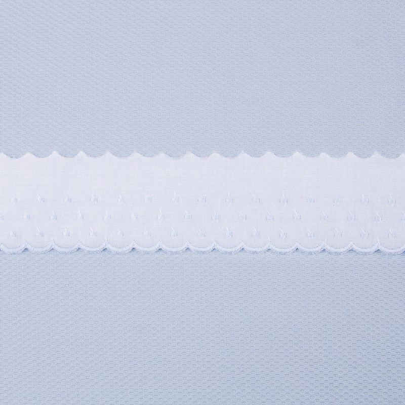 Bande Batiste Blanc Et Bleu 3cm - Ribes y Casals