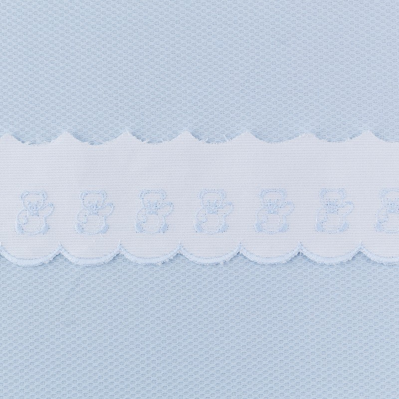 Bande De Piqué Blanc Bleu 6,5cm - Ribes y Casals