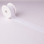 Bande De Piqué Blanc Rose 6,5cm - Ribes y Casals