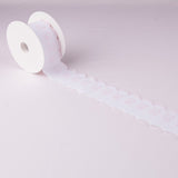 Bande De Piqué Blanc Rose 6,5cm - Ribes y Casals