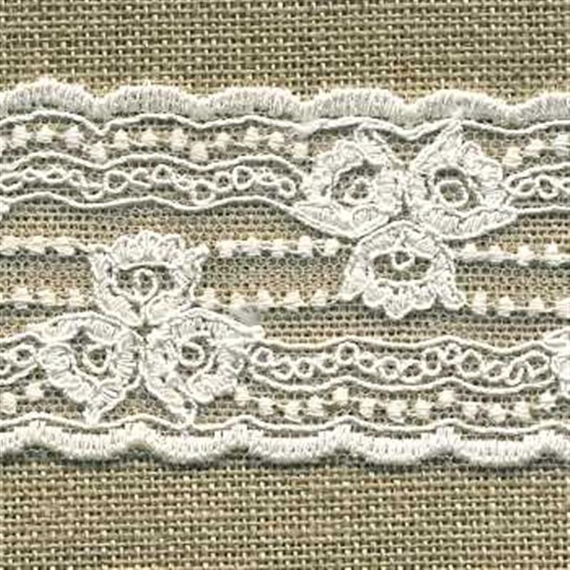 Bande De Tulle Brodée 4cm - Ribes y Casals