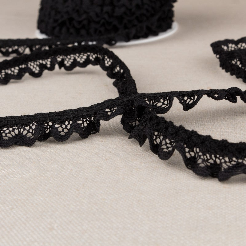 Dentelle Passementerie Nylon Noir 15mm - Ribes y Casals