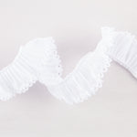 Ruban Plissé Piquillo 3cm Blanc - Ribes y Casals