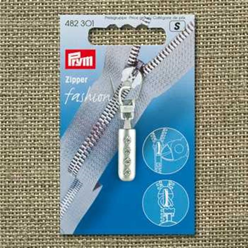 Tirador Universal de Cremallera Plata con Brillantes - Ribes y Casals