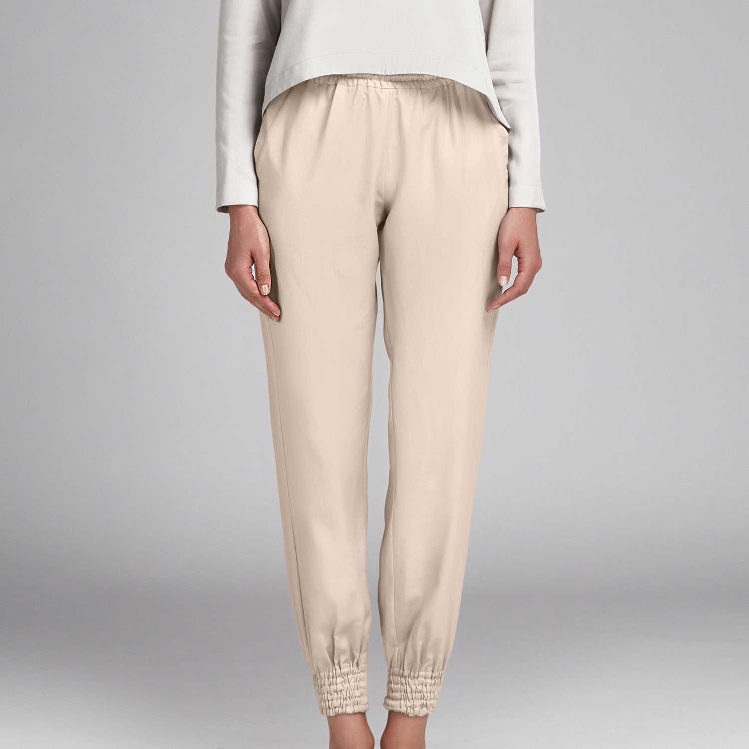 Tissu satin Lingerie Beige - Ribes y Casals