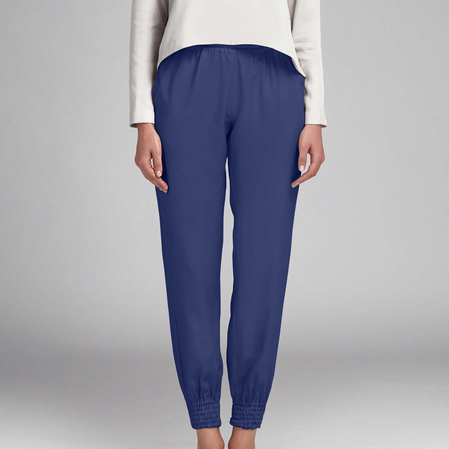 Tissu satin Lingerie Bleu Marine - Ribes y Casals