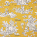 Toile de Jouy en coton – Fond jaune - Ribes y Casals