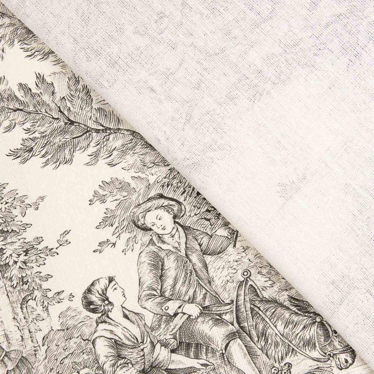 Toile de Jouy en coton – Fond blanc - Ribes y Casals