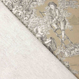 Toile de Jouy en coton – Fond brun clair - Ribes y Casals