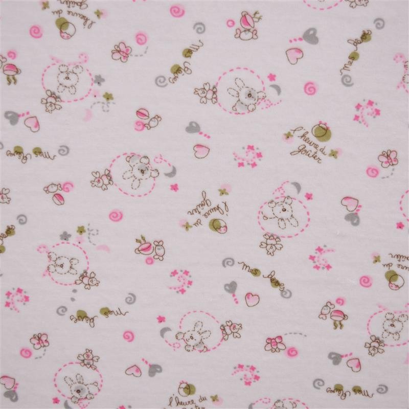 Tissu Tondu Dessins Roses - Ribes y Casals