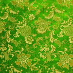 Topaz Brocart Fleur Fond Vert - Ribes y Casals