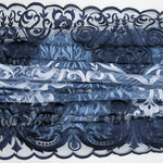 Tulle Brodé Dégradé Bleu Nuit - Ribes y Casals