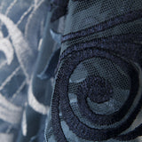 Tulle Brodé Dégradé Bleu Nuit - Ribes y Casals