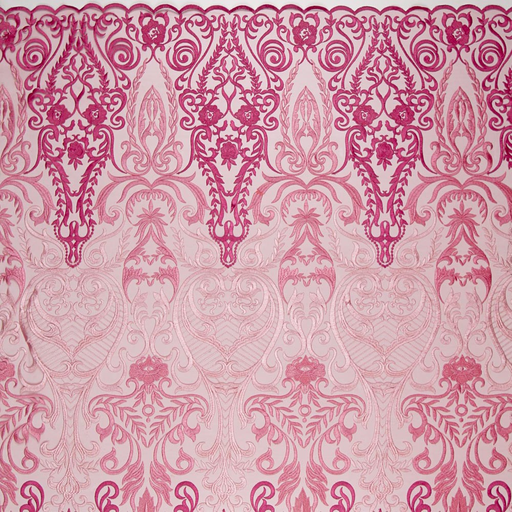 Tulle Degradé Brodé Fuchsia - Ribes y Casals