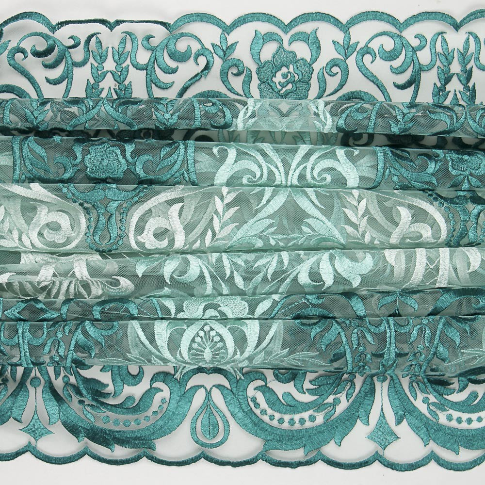 Tulle Brodé Dégradé Vert - Ribes y Casals