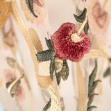 Tulle Brodé Floral Rose - Ribes y Casals