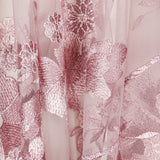 Tulle Brodé De Fleurs Malva - Ribes y Casals