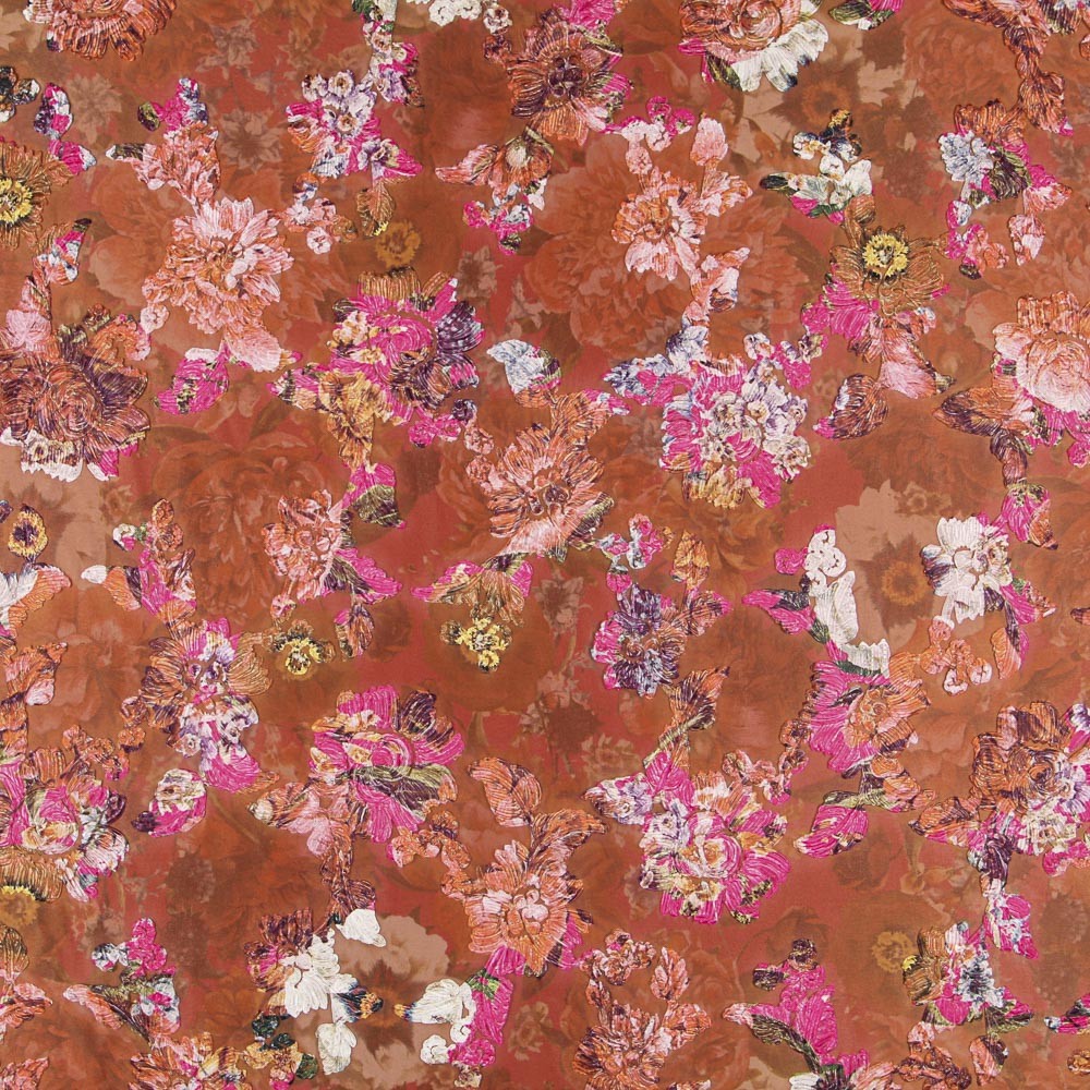 Tulle Brodé De Fleurs Multicolores - Ribes y Casals