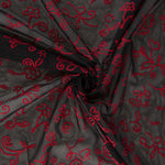 Tulle Élastique Fleurs Rouges - Ribes y Casals