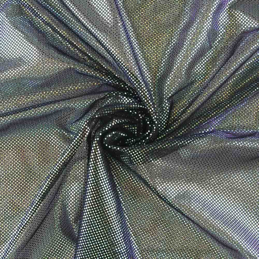 Tulle Holograph Élastique Noir - Ribes y Casals