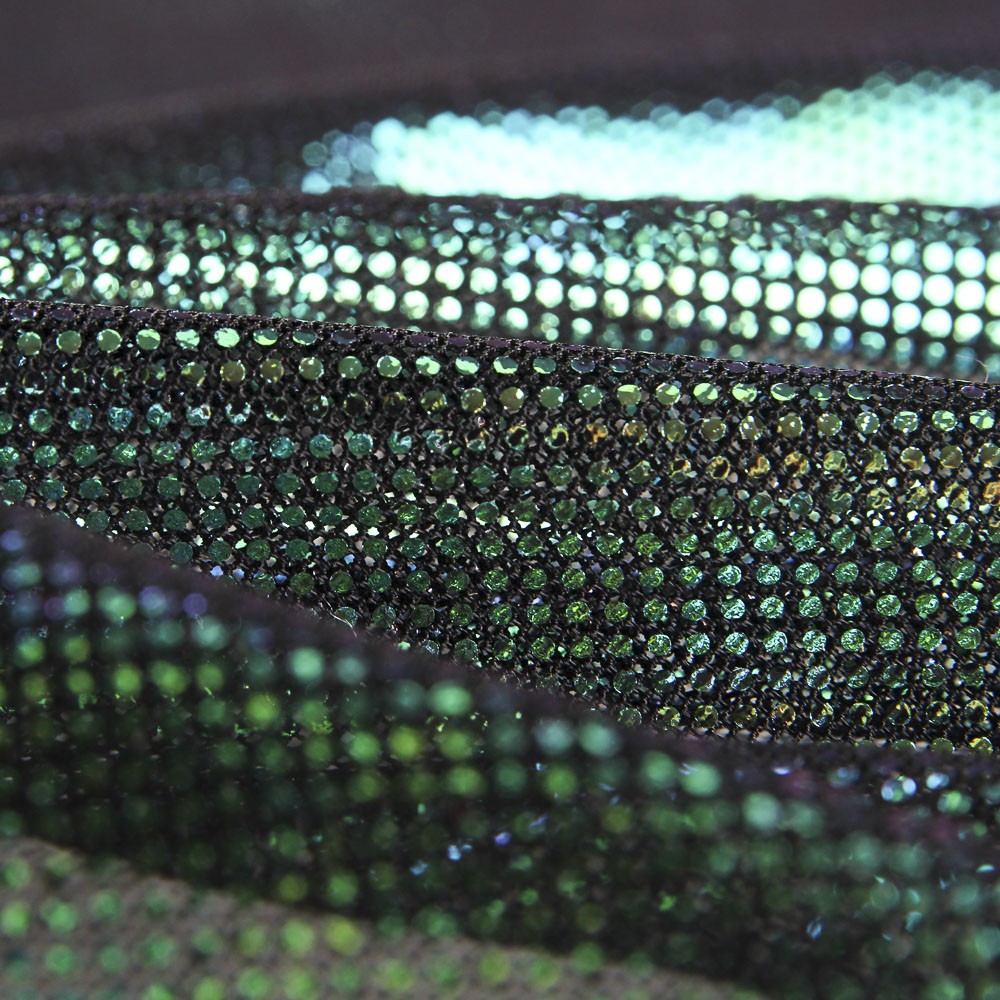 Tulle Holograph Élastique Noir - Ribes y Casals