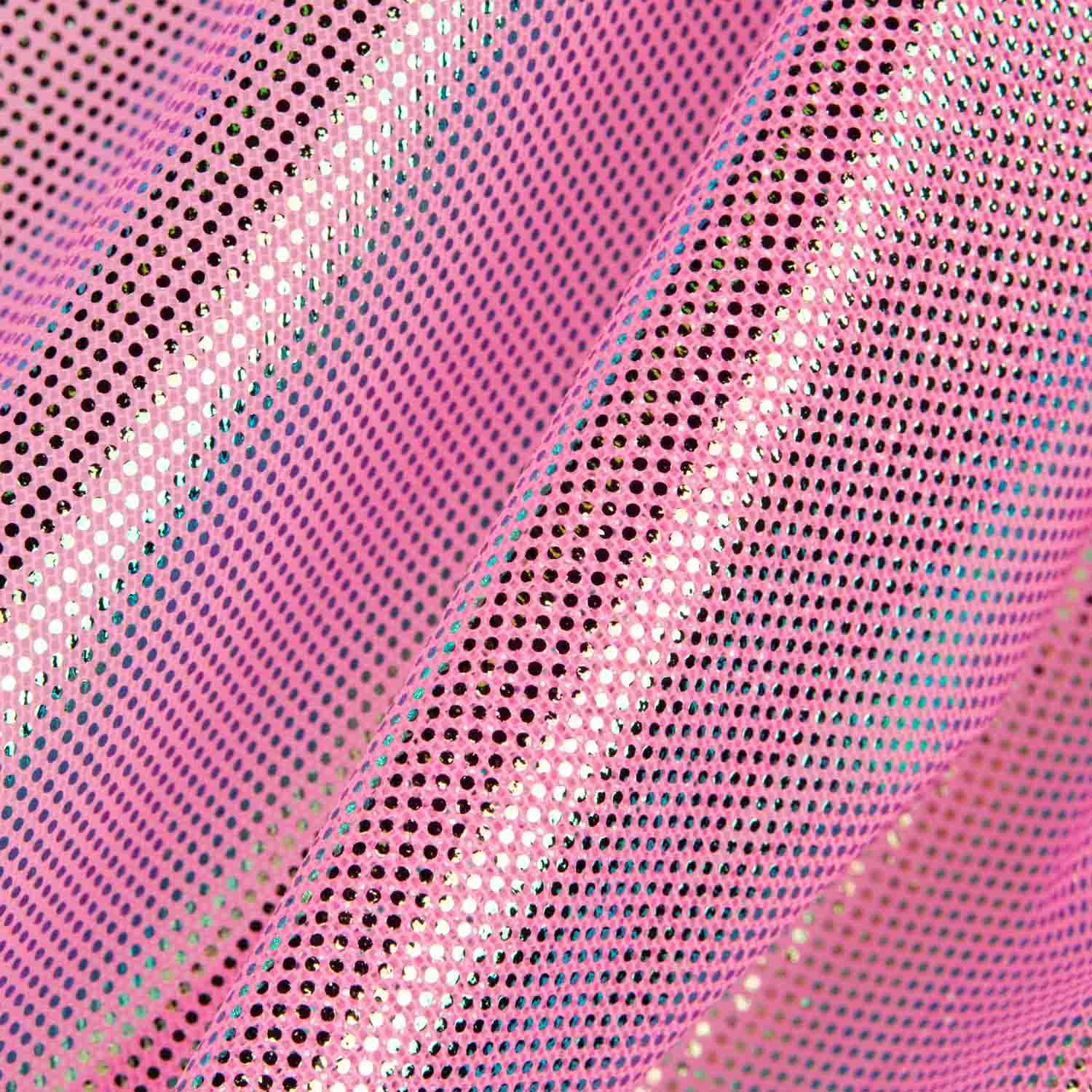 Tulle Élastique Holographique Rose - Ribes y Casals