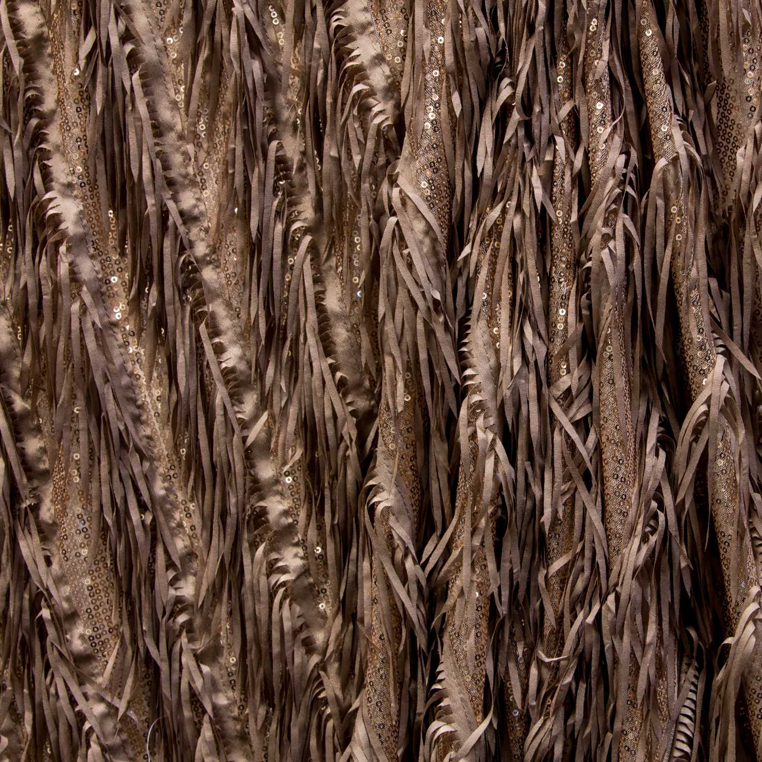 Tulle Franges Sequin Camel - Ribes y Casals