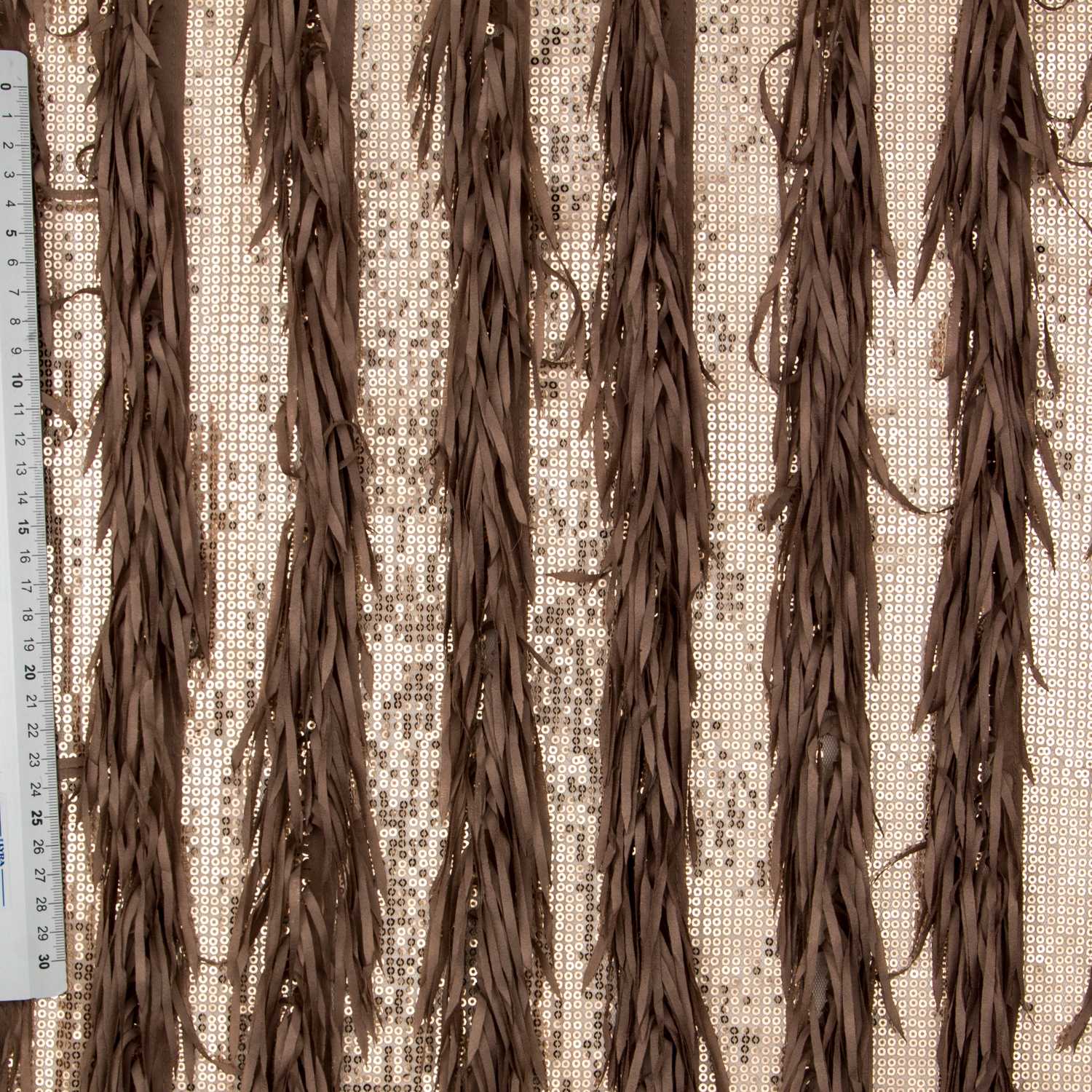 Tulle Franges Sequin Camel - Ribes y Casals