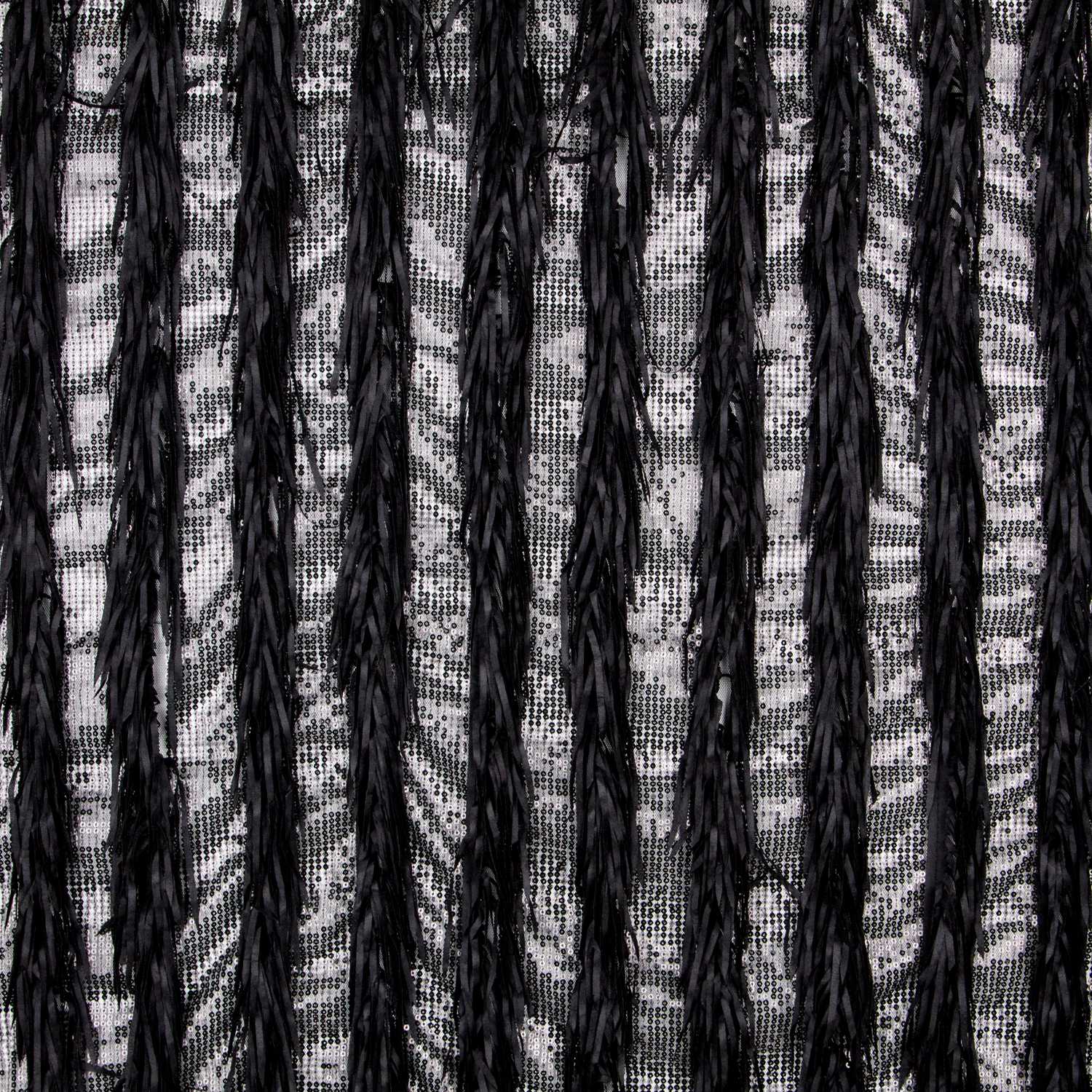 Tulle Franges Sequin Noir - Ribes y Casals