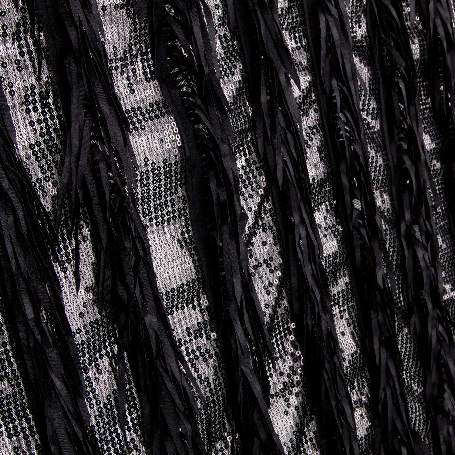 Tulle Franges Sequin Noir - Ribes y Casals