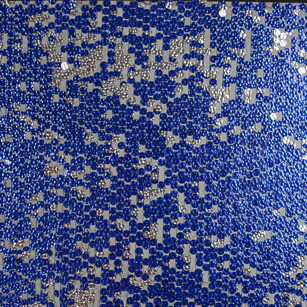 Tulle Sequin Bleu Rond - Ribes y Casals