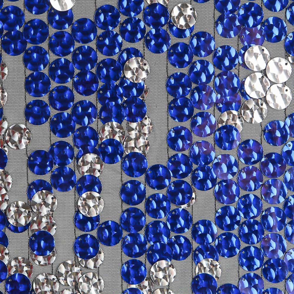 Tulle Sequin Bleu Rond - Ribes y Casals